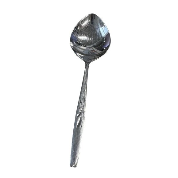 Pierced Casserole Spoon Will O' Wisp Stainless by Oneida Silver - Picture 1 of 4